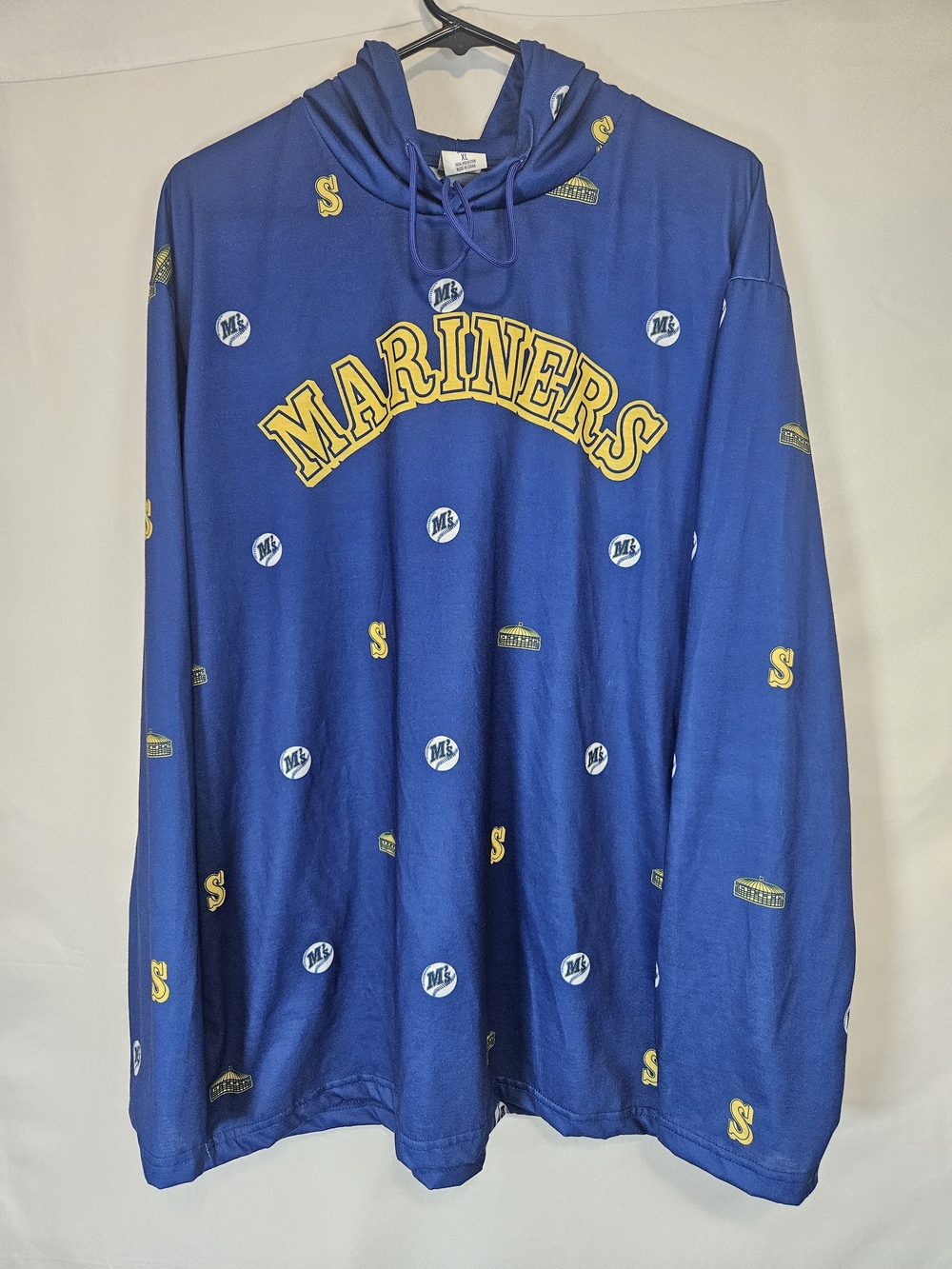 Mariners 2024 Stadium Blue Long Sleeve Hooded Tee by MLB